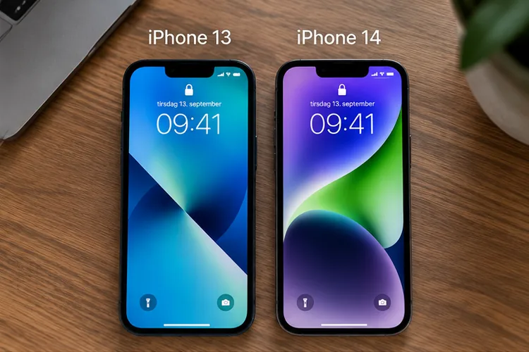 størrelse på iphone 13 og iphone 14
