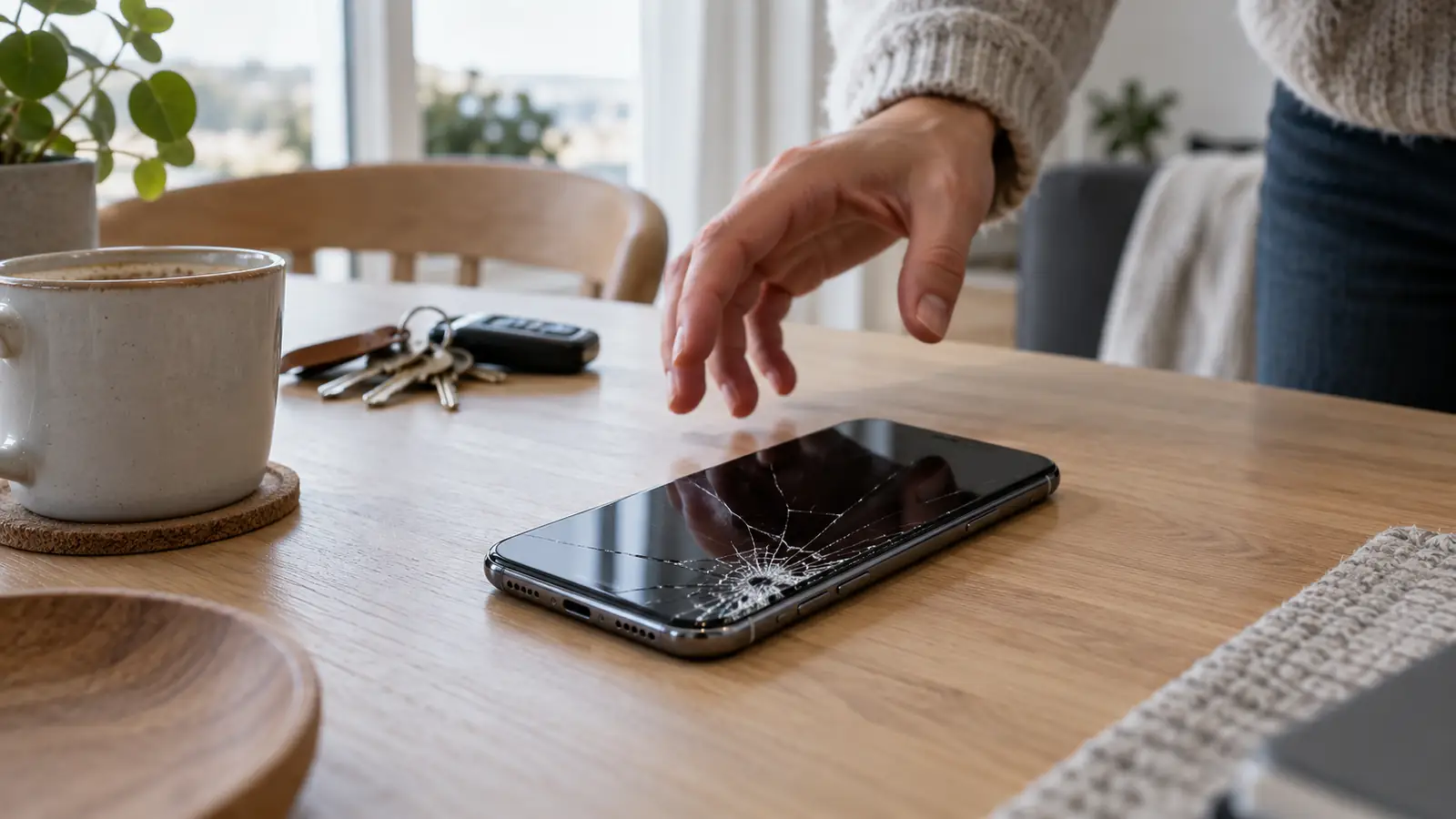 Selge ødelagt telefon