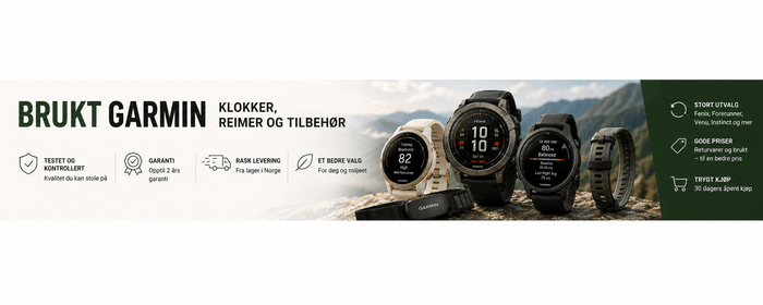 Brukte Garmin klokker og utstyr fra Extndit
