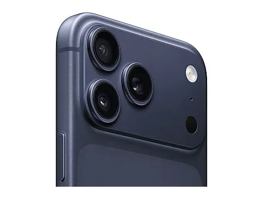 Apple iPhone 17 Pro Max Deep Blue closeup.webp