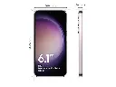 Samsung Galaxy S23 Lavender measurement.webp