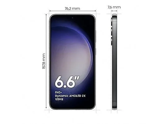 Samsung Galaxy S23 Plus Phantom Black measurement.webp