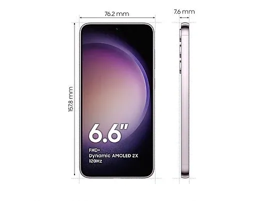 Samsung Galaxy S23 Plus Lavender measurement.webp