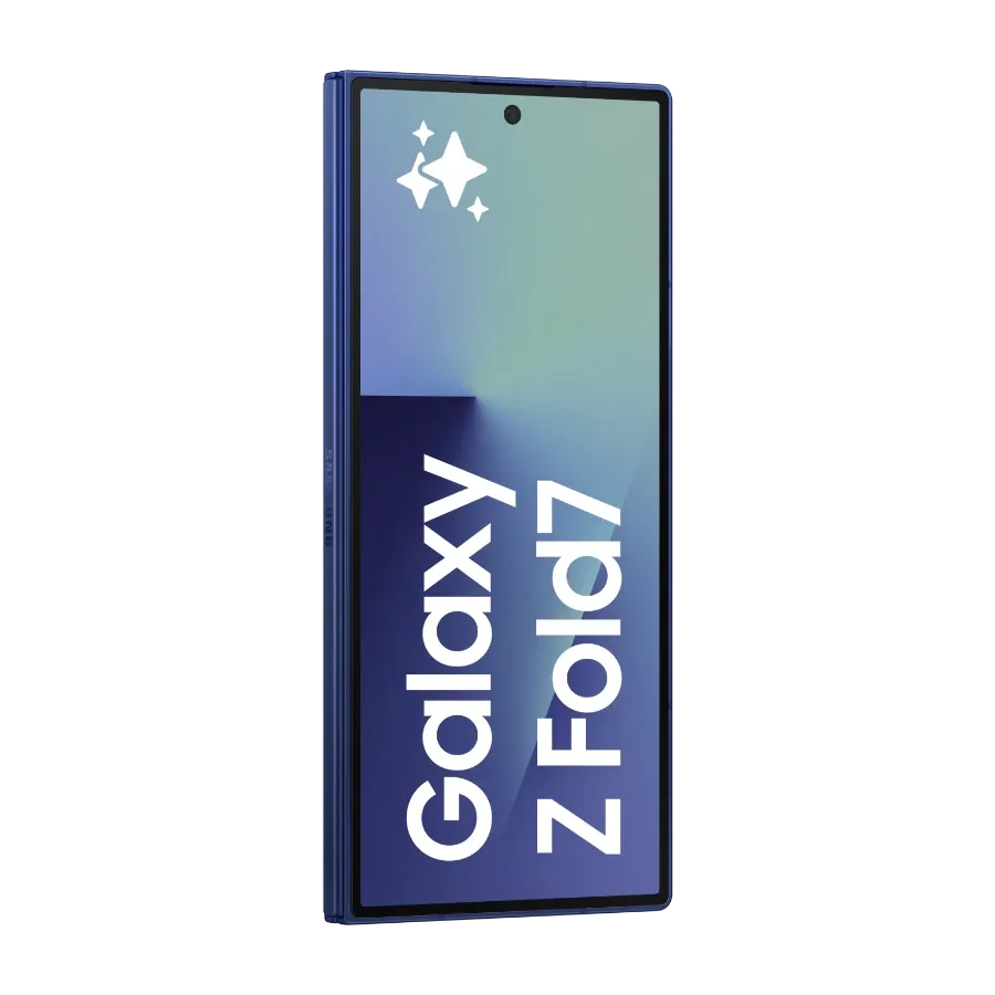 Samsung Galaxy Z Fold 7 Blue Shadow front side.webp