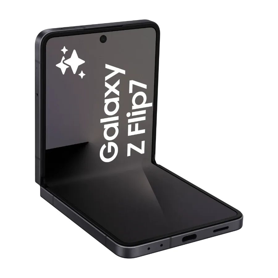 Samsung Galaxy Z Flip 7 Jetblack open front.webp