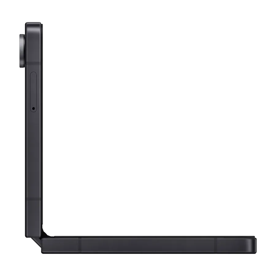 Samsung Galaxy Z Flip 7 Jetblack side open.webp