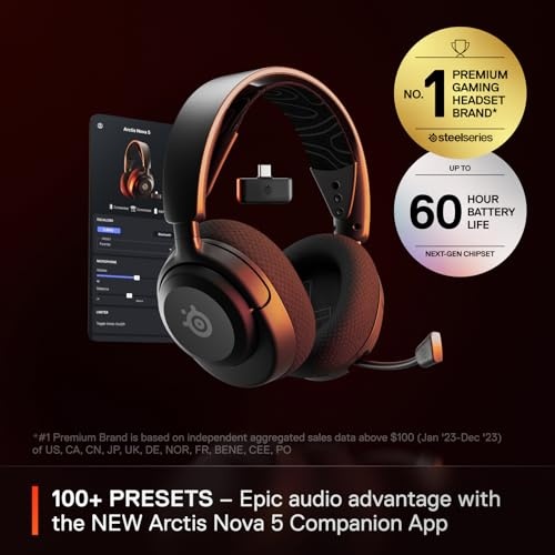 SteelSeries Arctis Nova 5 Wireless Gaming Headset | Black