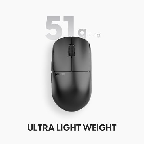Pulsar Gaming Gears X2H V3 Wireless Gaming Mouse, Ultra Lightweight 1.87 Oz (53g), Symmetrical, Optical Switch, 32000 DPI, 750 IPS, XS-1 Sensor, 8k Co