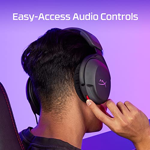 HYPERX Cloud Stinger 2 Core Lightweight PC Gaming Headphones with Rotating Microphone to Mute with Sound DTS Headphone:X Spatial Audio 40mm Drivers B
