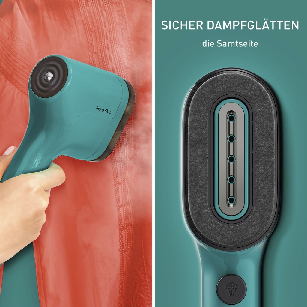 Tefal Dampfbürste »DT2024 Pure Pop«, 1300 W, 70 Ml Wassertank, Entfernt 99,99% Der Viren, Bakterien Und Keime