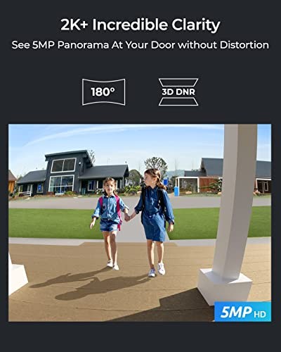 REOLINK Doorbell WiFi Camera - Wired 5MP Outdoor Video Doorbell, 5G&2.4G WiFi Security Camera System, Smart Detection Local Storage No Subscription Fr