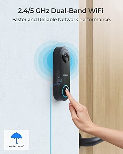REOLINK Doorbell WiFi Camera - Wired 5MP Outdoor Video Doorbell, 5G&2.4G WiFi Security Camera System, Smart Detection Local Storage No Subscription Fr