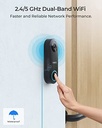 REOLINK Doorbell WiFi Camera - Wired 5MP Outdoor Video Doorbell, 5G&2.4G WiFi Security Camera System, Smart Detection Local Storage No Subscription Fr