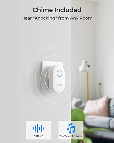 REOLINK Doorbell WiFi Camera - Wired 5MP Outdoor Video Doorbell, 5G&2.4G WiFi Security Camera System, Smart Detection Local Storage No Subscription Fr
