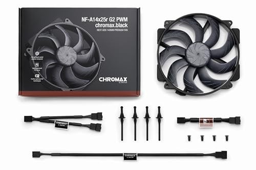 Noctua NF-A14x25r G2 PWM Chromax.black 12V 140mm Next Generation Fan