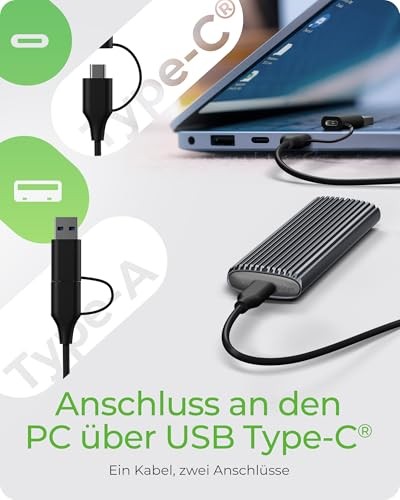 ICY BOX IB-1808MCT-CU31 M.2 NVMe / SATA USB-C SSD External Enclosure