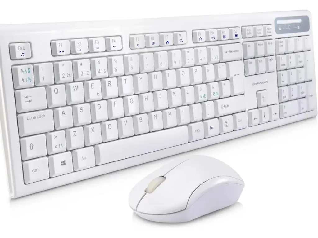 Andersson trådløst tastatur og mus med stille knapper